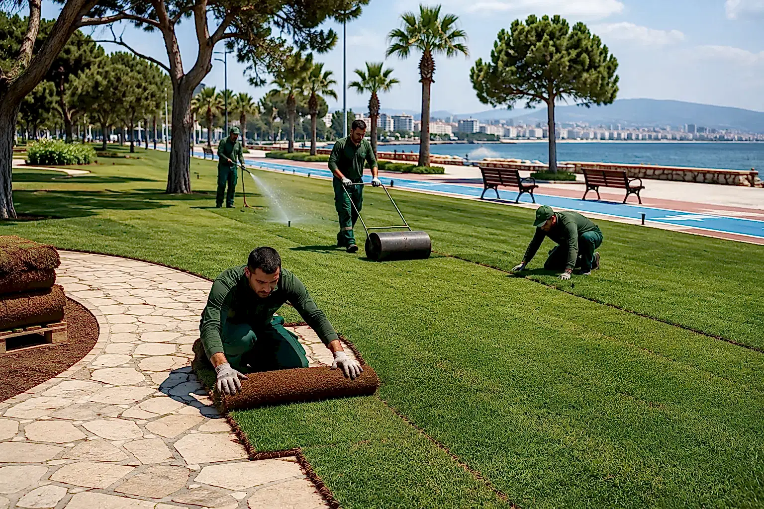 Bakı hazır çim rulo çim